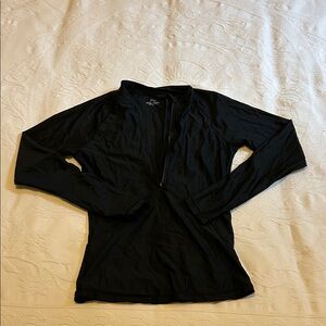 J. Crew Black Rash Guard Zip-Up